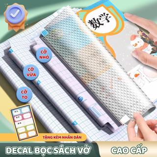 Bọc sách decal trong suốt chống nước rách combo 10/20/30 miếng tự dính học sinh nhiều size tiện hot