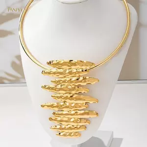 PNPIA- Kim Loại Lớn Dập Bài Bông Tai Cổ Cho Nữ Họa Tiết Trang Sức Thời Trang Búa Hình Học Ngày Lễ Quà Tặng