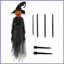 Đồ trang trí phù thủy Halloween Cảm biến kích hoạt âm thanh Đạo cụ đầu bí ngô Đồ trang trí Halloween ngoài trời cho sân mueadsyvn