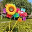 Khung Ảnh 1 Hoa Hướng Dương / Bướm Cối Xay Gió Pinwheel Nhiều Màu Sắc Kim Sa Lấp Lánh Cối Xay Gió Mang Cắm Trại Dã Ngoại Trang Trí Sân Vườn Nhà VN