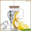 Cốc thủy tinh 40OZ có tay cầm và nắp ống hút cho đồ uống, Cốc cà phê trong suốt có thể tái sử dụng cho nước ép và sữa