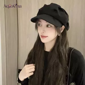 AqToCna Hình Bát Giác Mũ Nồi Len Newsboy Mũ Nữ Đám Mây Đường Phố Vành Mũ Nồi Ngoài Trời Mũ AqToCna