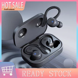 < CarFashion > Tai nghe tương thích Bluetooth Móc tai Điều khiển cảm ứng IPX6 Tai nghe thể thao không dây chống nước để chạy bộ