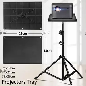 JUIC 1 Cái Khay Máy Chiếu, Bộ Chuyển Đổi Vít 1 / 4in Hộp Đựng Thẻ Âm Thanh, Chân Đế Chân Máy Màu Đen S / M / L