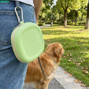 Túi đựng đồ ăn nhẹ huấn luyện chó QEARY, Túi đựng thức ăn cho chó bằng silicon có dây kéo mềm mại và linh hoạt, Túi đựng thức ăn cho chó chống sốc không thấm nước di động Phần thưởng cho chó con