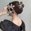 JULYHOT Thời Trang Sáng Bóng Kim Cương Giả Hoa Vuốt Tóc Kẹp Mũ Thanh Lịch Đuôi Ngựa Đuôi Ngựa Kẹp Tóc Cho Nữ Phụ Kiện Tóc Massivedeals
