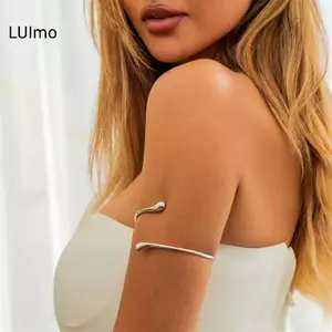 LUImo Đơn Giản Vintage Giọt Nước Mở Vòng Tay Cho Nữ Xu Hướng Goth Hình Học Cánh Tay Vòng Tay Thẩm Mỹ Trang Sức Quà Tặng Mới SBS