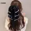 KUZHEN Lớn Ngọc Trai Nơ Tóc Vuốt Kẹp Tóc Mới Cho Nữ Hàn Quốc Ngọt Ngào Đuôi Ngựa Tóc Cua Kẹp Tóc Bé Gái Ruy Băng Phụ Kiện Tóc HOT