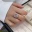 Tám Kho Báu La Bàn Xoay Vòng Full Kim Cương Ánh Sáng Sang Trọng Hợp Thời Trang Mới Thời Trang Trung Quốc Cao Cấp Béo Ngón Tay Nhẫn Có Thể Điều Chỉnh