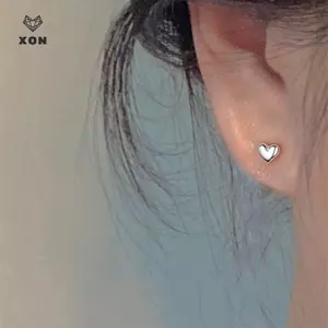 1 Đôi Bông Tai Trái Tim Tình Yêu Dành Cho Nữ Bé Gái Dễ Thương Thanh Lịch Quà Tặng Sinh Nhật Trang Sức Thời Trang Đơn Giản Bông Tai Tinh Tế Tinh Tế [Mina]