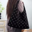 Túi đeo vai có lỗ đinh tán dành cho nữ Da lộn Slouchy Túi đeo nách đi lại hàng ngày