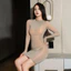 SWSW Liền Mạch Váy Dầu Dài Tay Năm Cánh Váy Một Mảnh Gợi Cảm Giường Lụa Skinny Vớ Hông Váy Gợi Cảm Giường Gợi Cảm Chụp Ảnh
