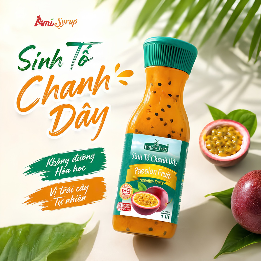 Sinh Tố Trái Cây Golden Farm Chai 1L Đủ Vị, Ứng Dụng Đa Dạng Trong Pha Chế Đồ Uống
