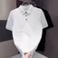 Đơn Giản Hợp Thời Trang Áo Sơ Mi POLO Nam Mùa Hè Phong Cách Trung Hoa Sen Thêu Thoáng Khí Ve Áo Slim-fit Áo polo Nam VSTV