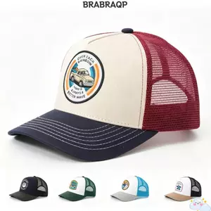 Mũ Trucker Lưới BRBRAA, Miếng Dán Xe Hơi Chống Nắng Mũ Bóng Chày Snapback, Retro Có Thể Điều Chỉnh Thoáng Khí Cotton Đồ Họa Miếng Dán Mũ Xe Tải Cho Nam Nữ