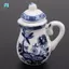 1 / 12th Đồ Ăn Trung Quốc Bộ Trà Gốm Sứ Nhà Búp Bê Thu Nhỏ Hoa Xanh