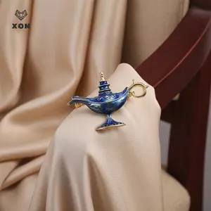 Đèn trà tráng men nghệ thuật Trâm cài Aladdin Trang sức ma thuật cho trang phục sáng tạo [Mina]