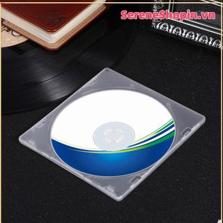SERENE 20 Cái Hộp PP Vuông, Đĩa Đơn Phong Cách Mỏng CD, Vỏ PP Di Động Có Thể Lắp Đặt Hộp Bảo Quản DVD Trong Suốt DVD