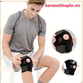 Nẹp Hỗ Trợ Đầu Gối Serene - Lò Xo Cao Su Tổng Hợp, Thoáng Khí, Màu Đen - Dành Cho Nam Nữ Thể Thao