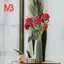 10 Chiếc Cao Su Cảm Ứng Thật Hoa Hồng Trang Trí Hoa Hồng Lụa Hoa Hoa Cưới Bó Hoa Thiết Kế Tiệc Tại Nhà Hoa (Đỏ đậm)