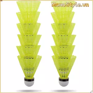 Cầu lông MONOSTYLE, Cầu lông Nylon ổn định bền bỉ, Bóng tập cầu lông trong nhà thể thao bằng nhựa