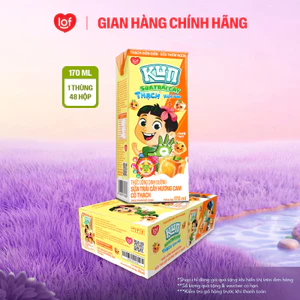 Kun Sữa trái cây Cam có Thạch thùng 48 hộp x 170ml