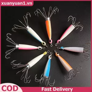 XUAN Phong Cách Ô Mực Móc Với Mắt Cá Tay Cá Bạch Tuộc Mồi Mực Jig Móc Sâu Biển Mồi Câu Cá Cành Câu Chuyện VN
