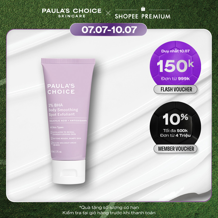 Kem dưỡng thể hỗ trợ giảm mụn và làm mịn da Paula's Choice 2% BHA Body Smoothing Spot Exfoliant 60ml mã 5706