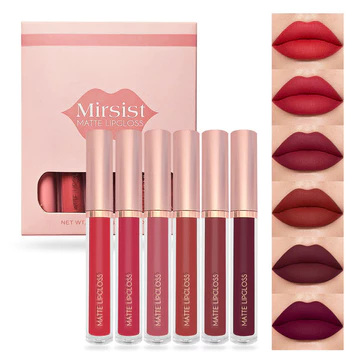 | 【his romand】 | ♨((6 Cái) Ngoại Thương Matte Lip Gloss Set son bóng Matte Lip Gloss Milk Tea Color Non-Stick Cup Matte son bóng♢