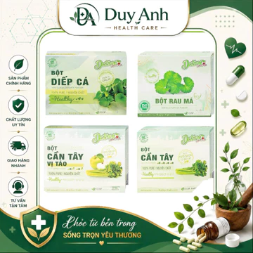 [COMBO 3 HỘP] Bột Rau Nguyên Chất Cần Tây / Rau Má / Diếp Cá DATINO - Hộp 15 gói x 3g