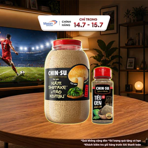 Combo 1 Hạt nêm Nấm Kombu 450g + 1 tiêu đen xay Đắk Lắk CHIN-SU 60gr