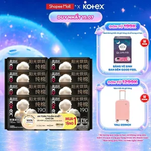 Mua 4 tặng 4 gói Băng vệ sinh Kotex Bông Thuần Khiết Hàng Ngày 19CM 10 miếng/gói
