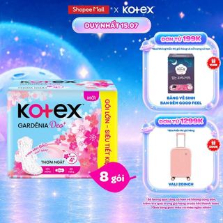 Lốc 8 gói băng vệ sinh Gardenia Deo+ - Hoa Anh Đào siêu mỏng cánh 23cm 20 miếng
