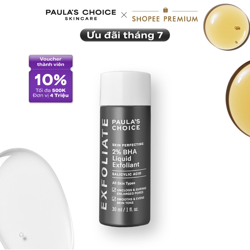 [Đặt trước] Dung dịch loại bỏ tế bào chết giảm mụn Paula's Choice Skin Perfecting 2% BHA Liquid Exfoliant 30ml 2016