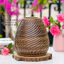Bình Hoa Gốm Bát Tràng Họa Tiết Nổi Chiếc Lá Dáng Phình Đáy Cao 18-27cm Decor Trang Trí Để Bàn Đẹp