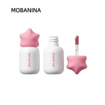 Son môi mờ MOBANINA, Son môi mờ có sắc tố cao, Son nhung lâu trôi dễ thương Matte Lip Glaze ‌Nhìn không trang điểm