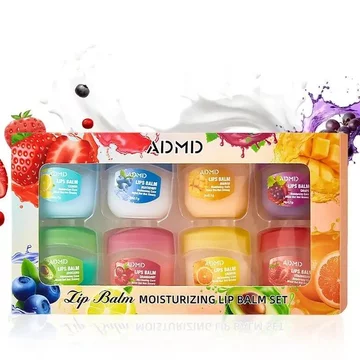 Mua 2 hộp và nhận 1 quà tặng tặng 8 quả bóng môi hương trái cây, dưỡng môi ban đêm, son không màu, mặt nạ dưỡng ẩm và nuôi dưỡng môi, thích hợp làm quà tiệc tùng và se