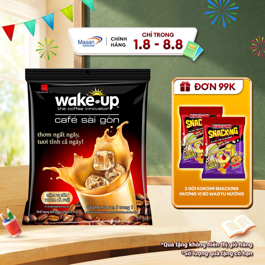 Cà phê Wake up Sài Gòn - Túi 24gói x 19gr