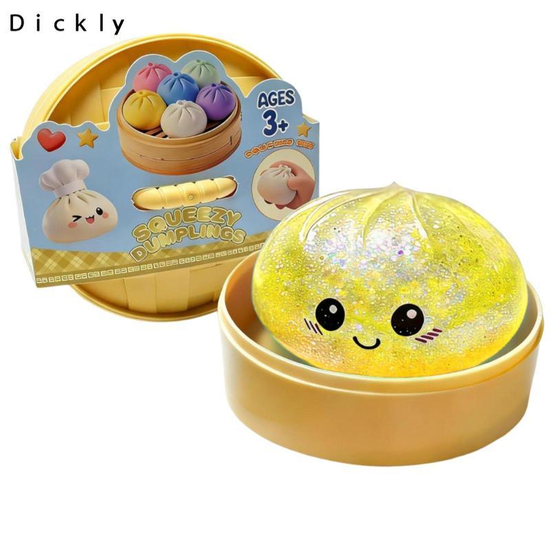 Di Động Lấp Lánh Hơi Nước Bun Vải Đồ Chơi Phục Hồi Chậm Bóp Thạch Giảm Căng Thẳng Cho Túi Hoặc Bàn Làm Việc