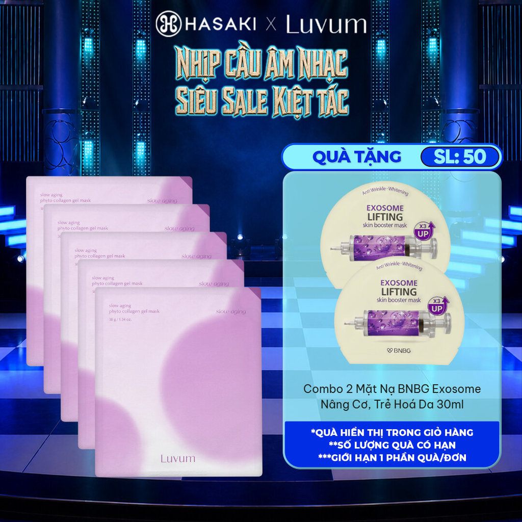 Comnbo 5 Mặt Nạ Thạch Luvum Giúp Sáng Da Mờ Thâm, Hỗ Trợ Phục Hồi, Trẻ Hóa Da 33-38g