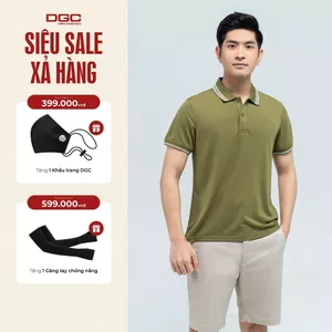 Áo Polo Nam Ngắn Tay DGC Dáng Suông Có Xẻ Sườn, Vải Than Dừa Kháng Khuẩn Thoáng Mát - SAPBC14M