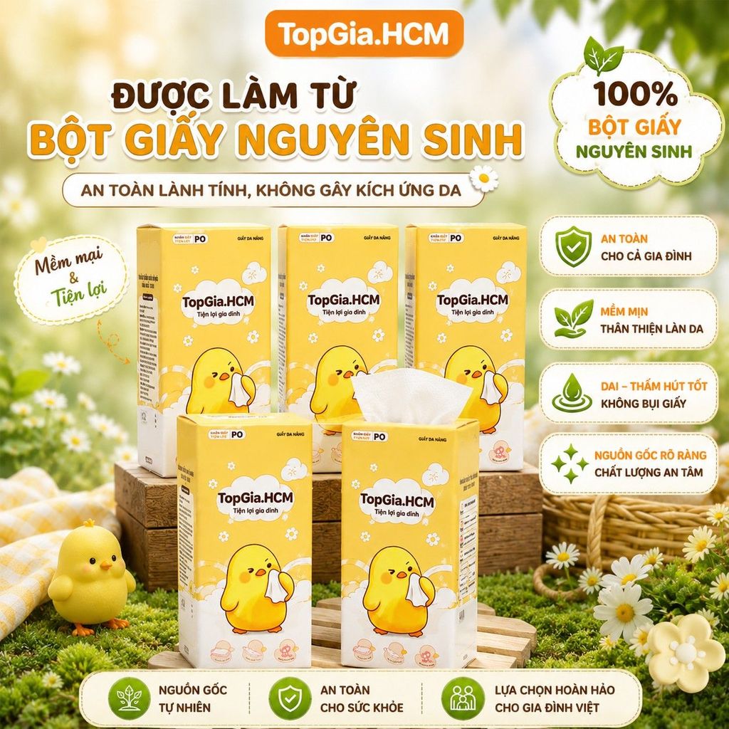 [ Tiết Kiệm Tối Đa ] Thùng 10 Bịch Khăn Giấy Pio TopGia 200 Lần Rút - Mềm Mịn Giấy dai tự nhiên - thấm hút tốt