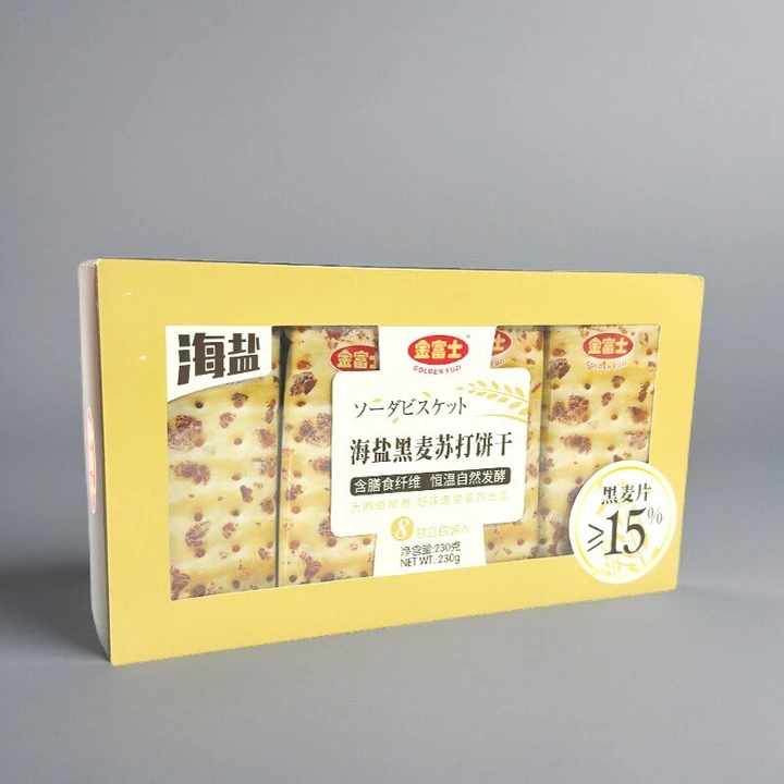 Golden Fuji Sea Salt Rye Soda Biscuits Bữa ăn Đồ ăn nhẹ thay thế Glutton Đồ ăn nhẹ Đồ ăn nhẹ Bánh quy mặn Đồ ăn nhẹ làm mới