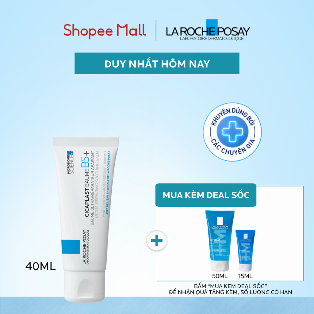 Kem Phục Hồi Đa Năng & Dưỡng Ẩm La Roche-Posay Cicaplast Baume B5+ (40ml) giúp phục hồi da sau 1 lần sử dụng