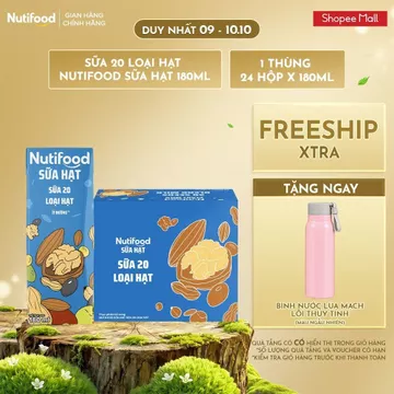 Thùng 24 Hộp Sữa 20 Loại Hạt Nutifood Sữa Hạt 180ml