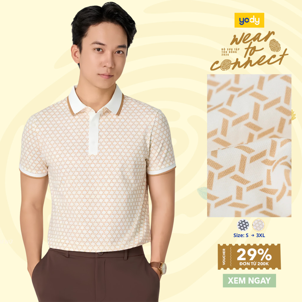 Áo Polo Nam Yody Hoạ Tiết In Tràn MCPO26A010
