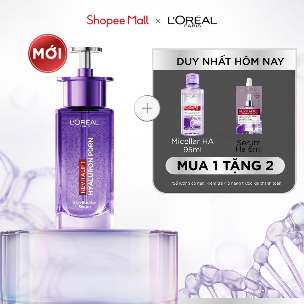 [MỚI] Dưỡng chất serum PDRN lên men sinh học, cảm nhận da Glass skin căng mọng, rạng rỡ tức thì L’Oréal Paris 30ml