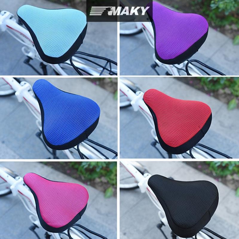 Newwellknownepic Vỏ bọc ghế xe đạp 3D mềm, đệm silicone thoáng khí, thoải mái
