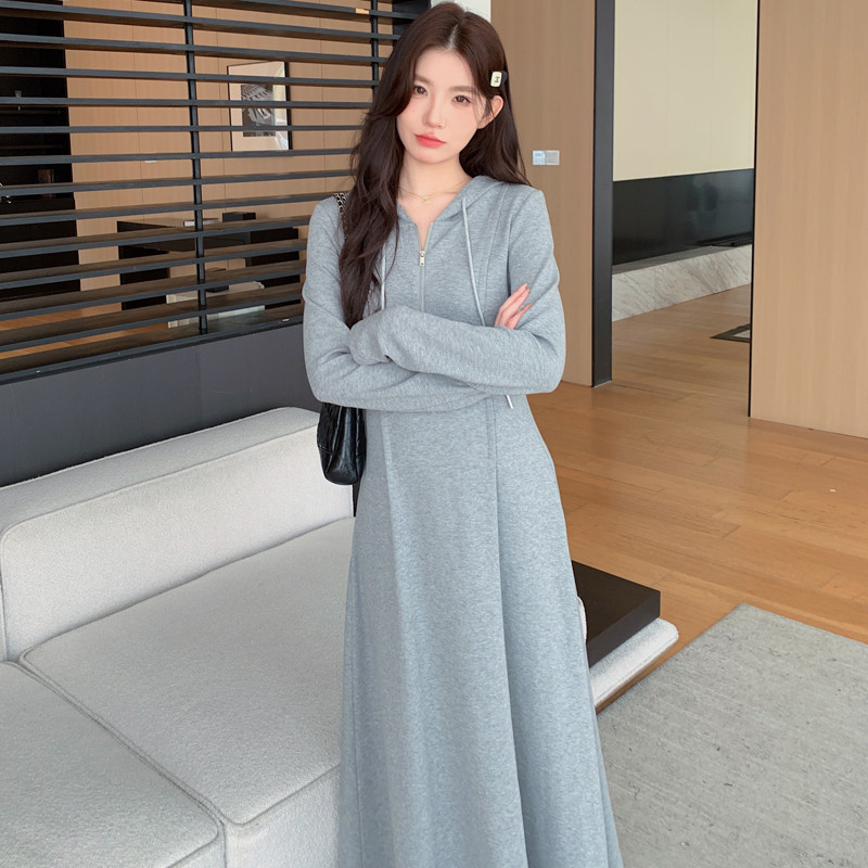 Váy dệt kim dài mùa thu