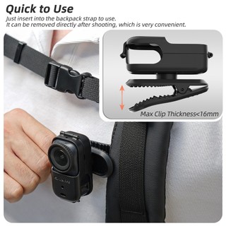 Dành cho kẹp ba lô DJI Osmo Nano, giá đỡ máy ảnh thể thao xoay được, kẹp cá sấu mini phát hành nhanh
